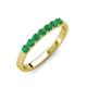 4 - Fiala 2.70 mm Emerald 7 Stone Wedding Band 