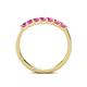 6 - Fiala 2.70 mm Pink Sapphire 7 Stone Wedding Band 