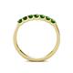 6 - Fiala 2.70 mm Green Garnet 7 Stone Wedding Band 