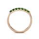 6 - Fiala 2.70 mm Green Garnet 7 Stone Wedding Band 