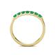 6 - Fiala 2.70 mm Emerald 7 Stone Wedding Band 