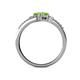 5 - Zaira Peridot with Side Diamonds Split Shank Ring 