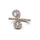 1 - Raene Tanzanite and Diamond with Side Diamonds Bypass Ring 