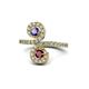 1 - Raene Iolite and Ruby with Side Diamonds Bypass Ring 