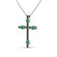 2 - Adna Petite Emerald Cross Pendant 