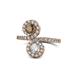 1 - Kevia Smoky Quartz and Diamond with Side Diamonds Bypass Ring 