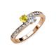 3 - Olena Yellow Sapphire and Diamond with Side Diamonds Bypass Ring 