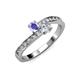3 - Olena Tanzanite and Diamond with Side Diamonds Bypass Ring 