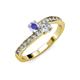 3 - Olena Tanzanite and Diamond with Side Diamonds Bypass Ring 