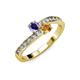 3 - Olena Iolite and Citrine with Side Diamonds Bypass Ring 
