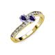 3 - Olena Iolite with Side Diamonds Bypass Ring 