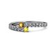 1 - Delise 3.40mm Round Citrine and Yellow Sapphire with Side Diamonds Bypass Ring 