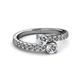 2 - Delise 5.00mm Round Diamond Bypass Ring 