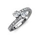 3 - Delise 5.00mm Round Diamond Bypass Ring 
