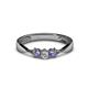 1 - Rylai 0.14 ctw Natural Diamond (2.70 mm) and Iolite Three Stone Engagement Ring  