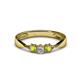 1 - Rylai 0.18 ctw Natural Diamond (2.70 mm) and Peridot Three Stone Engagement Ring  