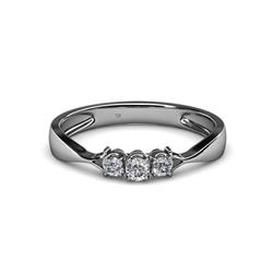 Rylai ctw Natural Diamond Women Three Stone Engagaement Ring ctw Natural Diamond Set in Prong Setting Three Stone Engagement Ring in Platinum