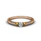 1 - Tresu Diamond and Citrine Three Stone Engagement Ring 