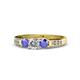 1 - Jamille Diamond and Tanzanite Three Stone Engagement Ring 