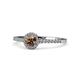 1 - Cyra Smoky Quartz and Diamond Halo Engagement Ring 