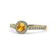 1 - Arael Citrine and Diamond Halo Engagement Ring 