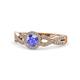 1 - Alita Tanzanite and Diamond Halo Engagement Ring 