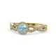 1 - Alita Aquamarine and Diamond Halo Engagement Ring 