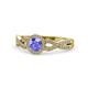 1 - Alita Tanzanite and Diamond Halo Engagement Ring 