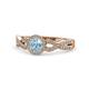 1 - Alita Aquamarine and Diamond Halo Engagement Ring 