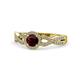1 - Alita Red Garnet and Diamond Halo Engagement Ring 