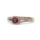 1 - Roial Ruby and Diamond Halo Engagement Ring 