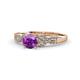 1 - Keyna Amethyst and Diamond Engagement Ring 