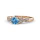 1 - Keyna Blue Topaz and Diamond Engagement Ring 