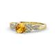 1 - Keyna Citrine and Diamond Engagement Ring 