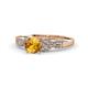 1 - Keyna Citrine and Diamond Engagement Ring 