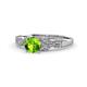 1 - Keyna Peridot and Diamond Engagement Ring 
