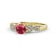 1 - Keyna Rhodolite Garnet and Diamond Engagement Ring 