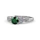 1 - Keyna Emerald and Diamond Engagement Ring 