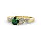 1 - Keyna Emerald and Diamond Engagement Ring 