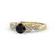 1 - Keyna Black and White Diamond Engagement Ring 