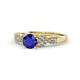 1 - Keyna Blue Sapphire and Diamond Engagement Ring 