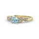 1 - Keyna Aquamarine and Diamond Engagement Ring 