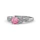 1 - Keyna Pink Tourmaline and Diamond Engagement Ring 