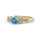 1 - Keyna Blue Topaz and Diamond Engagement Ring 