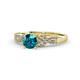 1 - Keyna London Blue Topaz and Diamond Engagement Ring 