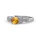 1 - Keyna Citrine and Diamond Engagement Ring 