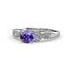 1 - Keyna Iolite and Diamond Engagement Ring 