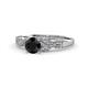 1 - Keyna Black and White Diamond Engagement Ring 