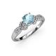 3 - Keyna Aquamarine and Diamond Engagement Ring 