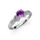 3 - Keyna Amethyst and Diamond Engagement Ring 